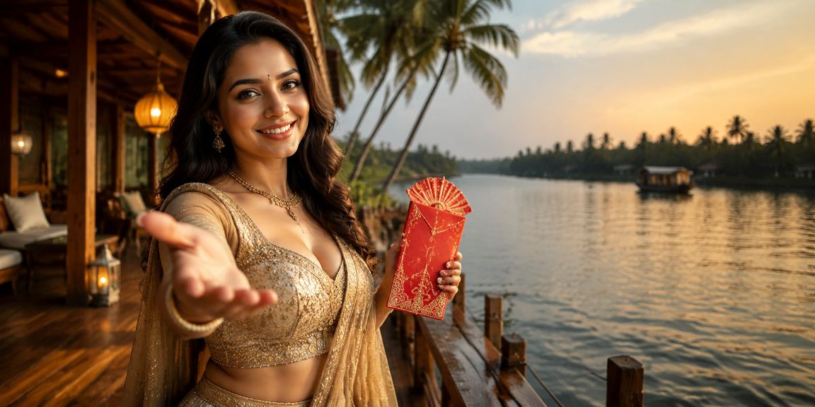 Bollywood-themed red envelope promotional bonus