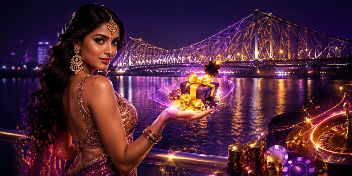 Bright casino entertainment venue in Kolkata with Bollywood theme lighting