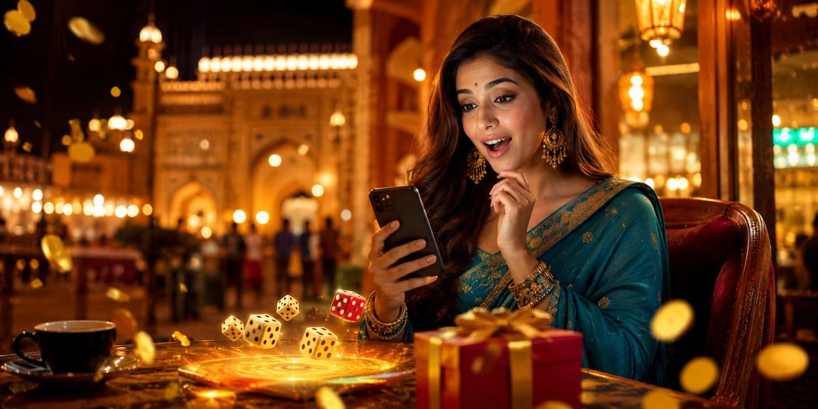 Lucknow old city dice game with traditional saree